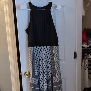 Chic Black and White Polka Dot Kids Dress